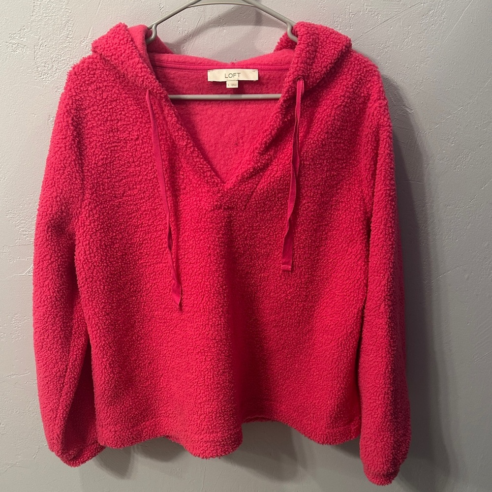 LOFT Vibrant Pink Sherpa